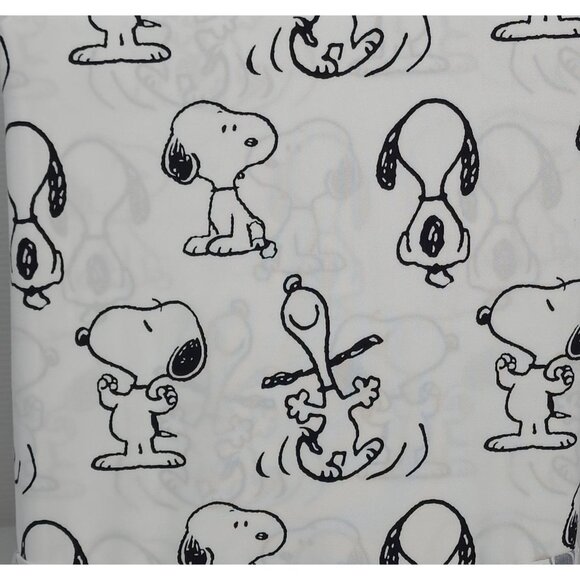 Peanuts Snoopy Queen Sheet Set By Berkshire Black & White 4 Piece Set Polyester - Picture 2 of 7